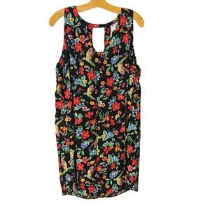 Old navy black Floral Sleeveless Dress resort wear plus size tropical XXL
